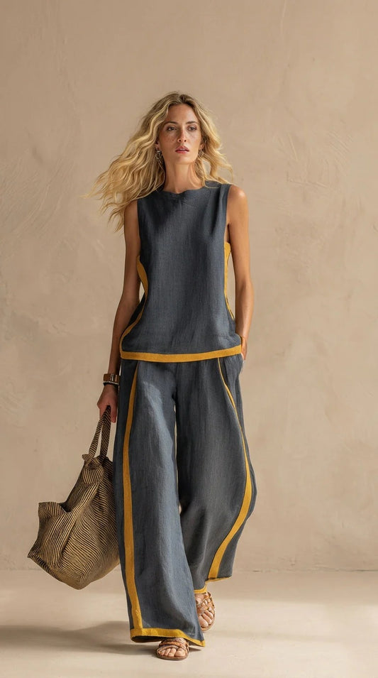 Nuria - Conjunto de lino y algodón